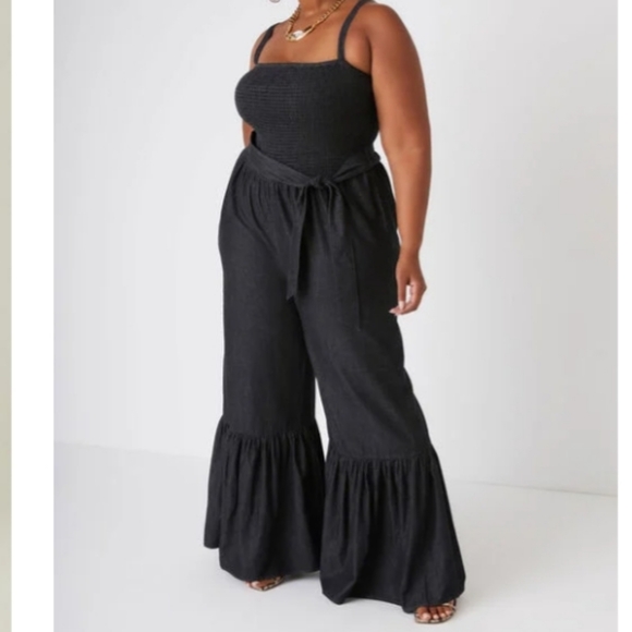 Chambray Bell Bottom Jumpsuit - Picture 5 of 5